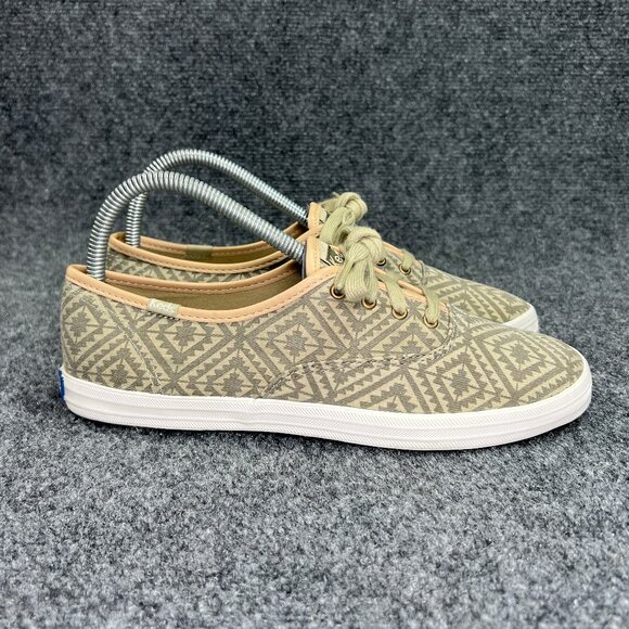 Keds Champion Originals Sneaker Women's Size 8.5 Two Tone Green Aztec Lace Shoes - Picture 1 of 10